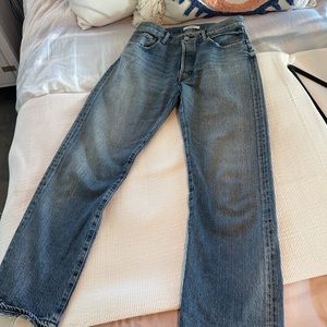 Moussy Blue Straight Leg Jeans 28
